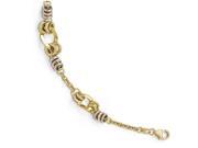 Finejewelers 14k Tri color Polished Fancy Link Bracelet in 14 kt Tri Color Gold