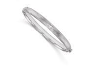 Finejewelers Sterling Silver Polished and Textured Hinged Bangle