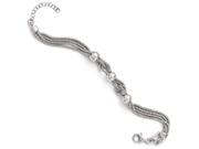 Finejewelers Sterling Silver Polished 4 Strand Beaded Bracelet W 1in Ext