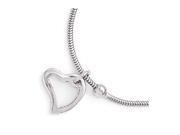Finejewelers Sterling Silver Polished Heart Anklet W 1in Ext