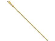 Finejewelers 10k 2mm Bright Cut Lightweight Rope Chain Necklace in 10 kt Yellow Gold