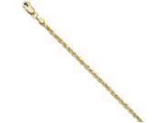 Finejewelers 10k 2.5mm Bright Cut Rope Chain Necklace in 10 kt Yellow Gold
