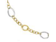 Finejewelers 14k Two tone Polished Link Bracelet in 14 kt Two Tone Gold