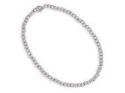 Finejewelers Sterling Silver Polished and Bright Cut Beaded Stretch Bracelet