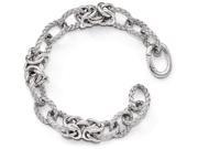 Finejewelers Sterling Silver Polished Textured Bracelet