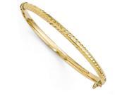 Finejewelers 10k Polished Bright Cut Hinged Bangle Bracelet in 10 kt Yellow Gold