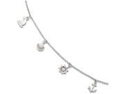 Finejewelers Sterling Silver Adjustable Anklet 9 10