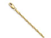 Finejewelers 14k Singapore 10 Inch Ankle Bracelet in 14 kt Yellow Gold
