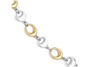 Finejewelers 14k Two tone Polished Link Bracelet in 14 kt Two Tone Gold