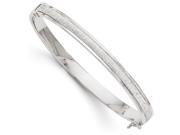 Finejewelers 14k White Gold Fancy Glimmer Infused Hinged Bangle