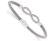Finejewelers Sterling Silver Cz Polished Infinity Bracelet