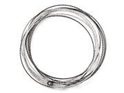 Finejewelers Sterling Silver and Ruthenium Plated Bright Cut 10 Layer Slip On Bangle