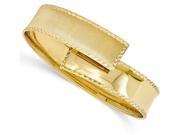 Finejewelers 14k Polished Satin and Bright Cut Cuff Bangle in 14 kt Yellow Gold
