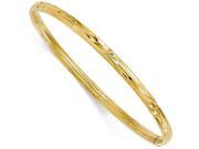 Finejewelers 14k Polished Textured Bangle in 14 kt Yellow Gold