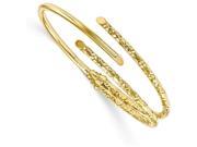 Finejewelers 14k Polished Textured Fancy Bangle in 14 kt Yellow Gold