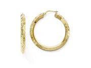 Finejewelers 10k Gold Polished Bright Cut Hoop Earrings