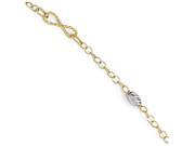Finejewelers 14k Two tone Polished and Bright Cut Bracelet in 14 kt Two Tone Gold