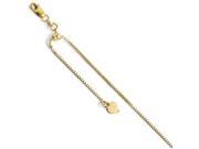 Finejewelers 14k Adjustable Box 11 Inch Ankle Bracelet in 14 kt Yellow Gold