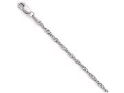 Finejewelers 14k White Gold Singapore 10 Inch Ankle Bracelet