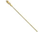 Finejewelers 14k 1.3mm Bright Cut Rope Chain Bracelet in 14 kt Yellow Gold