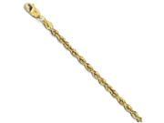 Finejewelers 14k 3mm Bright Cut Rope Chain Bracelet in 14 kt Yellow Gold