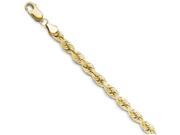 Finejewelers 10k 6mm Bright Cut Rope Chain Bracelet in 10 kt Yellow Gold