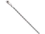 Finejewelers 14k White Gold 2.50mm Bright Cut Rope Chain Bracelet
