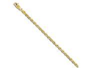 Finejewelers 10k 3.0mm Bright Cut Lightweight Rope Chain Bracelet in 10 kt Yellow Gold