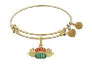 Angelica Collection Brass with Yellow Finish Friends Central Perk Expandable Bangle Angelica Collection Brass with Yellow Finish Friends Central Perk Expandable Bangle