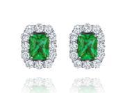 Ryan Jonathan Emerald and Diamond Earrings in Platinum 8.00 cttw