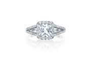 Ryan Jonathan GIA Certified Diamond Radiant Cut Halo Engagement Ring in Platinum 2.35 cttw F VS