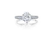 Ryan Jonathan GIA Certified Diamond Engagement Ring in Platinum 2.20 cttw F VS