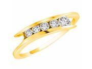 Ryan Jonathan 5 Stone Graduated Diamond Ring in 14K Yellow Gold