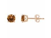 Ryan Jonathan Citrine Stud Earrings in 14K Rose Gold 5 mm