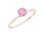 Ryan Jonathan Vintage Style Pink Tourmaline Solitaire Ring in 14K Rose Gold