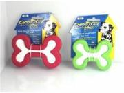 JW Pet Company Insight Good Breath Bone 4in Med. Rubber Dog Toy Assorted Colors