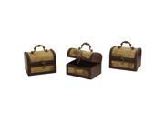 Nearly Natural Decorative Chest w Map Set of 3