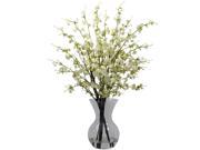 Nearly Natural Cherry Blossoms w Vase Arrangement