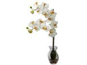 Nearly Natural Phalaenopsis Orchid w Vase Arrangement