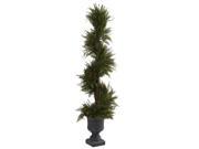 Nearly Natural 45 Mini Pine Spiral w Urn Indoor Outdoor