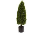 Nearly Natural 3 Boxwood Tower Topiary UV Resistant Indoor Outdoor