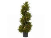 Nearly Natural 43 Cedar Spiral Topiary w Lights