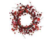Nearly Natural 24 Plum Blossom Wreath