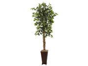 Nearly Natural 6.5 Ficus w Decorative Planter