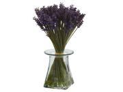Nearly Natural Lavender Bundle w Vase