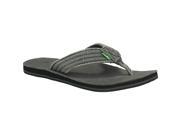 Sanuk Mens Fraid Not Sandal Flip Flops Slipper Footwear Charcoal Size 08