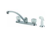 Delta Faucet 2402LF Classic Solid Brass 2 Knob Swing Kitchen Faucet Chrome