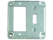 T B RS 18 CC 4 Steel Square Box Surface Cover 1 GFCI Recp 1 Toggle Switch