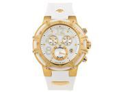 Mulco Stainless Steel Chronograph BlueMarine Collection White Dial Golden Bezel Watch
