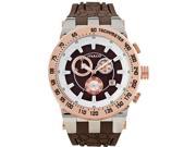 Mulco Stainless Steel Chronograph BlueMarine Collection Brown and silver Dial Golden Bezel Watch